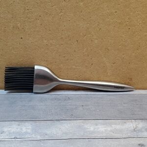 Norpro Stainless Steel Basting Brush with Black Silicone Bristles